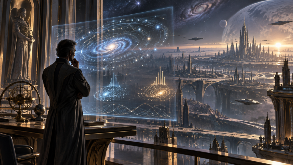Trantor e o universo de Fundação, de Isaac Asimov, em arte destacada