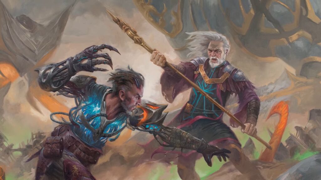 Urza e Mishra em The Brothers' War, de Magic: The Gathering